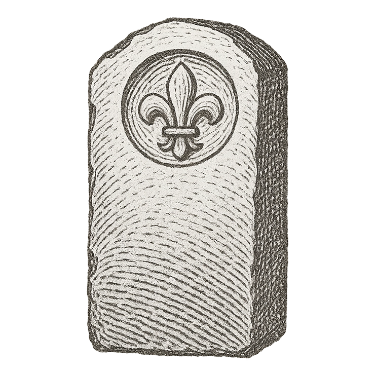 Icône borne en pierre stylisée représentant le gîte La Borne 31 en Chartreuse