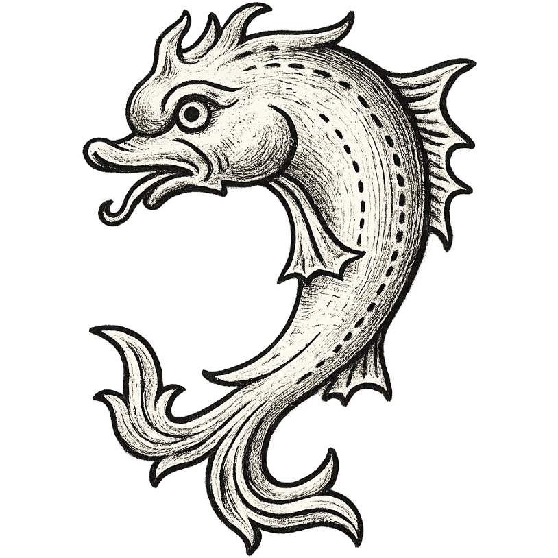 Icône dauphin stylisé représentant le gîte Le Dauphin en Chartreuse